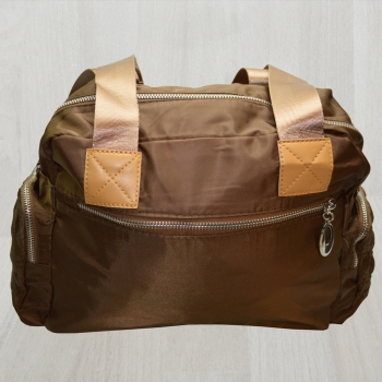 Preview: flevado Große Damen Umhängetasche Reißverschluss Freizeittasche Jugend/ Frauen braun